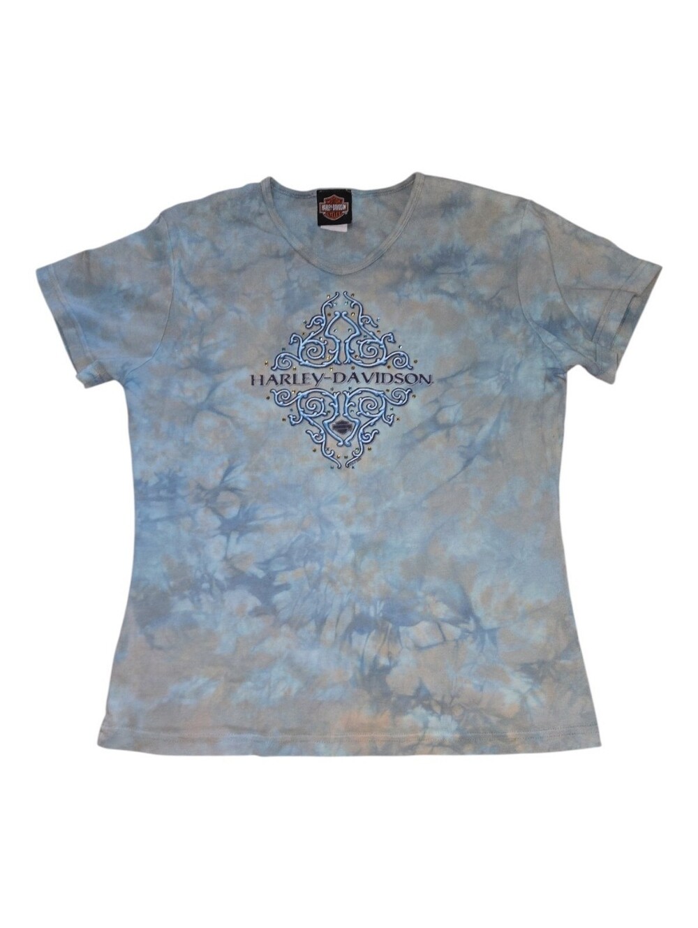Harley-Davidson Light Blue Tie-Dye Logo Tee Size XL
